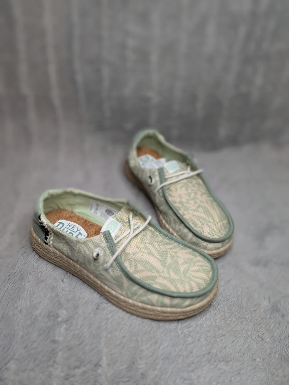 Hey Dude Women's Wally Mint Green Slip-On Shoes Women's Size 5